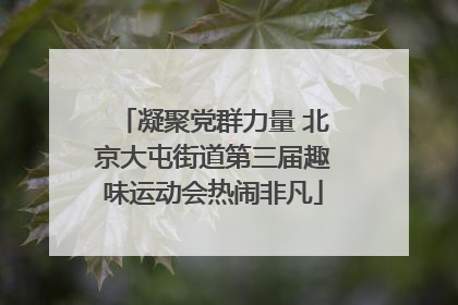 凝聚党群力量 北京大屯街道第三届趣味运动会热闹非凡