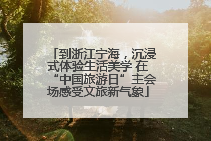 到浙江宁海，沉浸式体验生活美学 在“中国旅游日”主会场感受文旅新气象