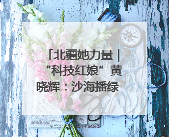 北疆她力量｜“科技红娘”黄晓辉：沙海播绿，搭桥撬动5.3亿研发