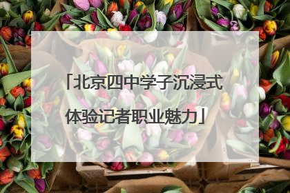 北京四中学子沉浸式体验记者职业魅力