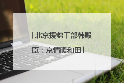 北京援疆干部韩殿臣：京情暖和田