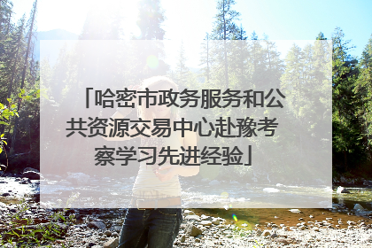 哈密市政务服务和公共资源交易中心赴豫考察学习先进经验