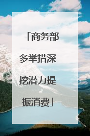 商务部多举措深挖潜力提振消费