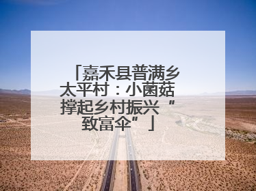 嘉禾县普满乡太平村：小菌菇撑起乡村振兴“致富伞”