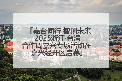 嘉台同行 智创未来 2025浙江·台湾合作周嘉兴专场活动在嘉兴经开区启幕