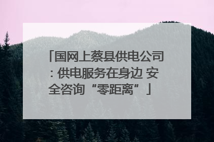 国网上蔡县供电公司：供电服务在身边 安全咨询“零距离”