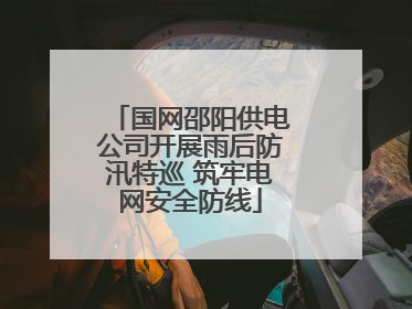 国网邵阳供电公司开展雨后防汛特巡 筑牢电网安全防线