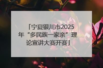 宁夏银川市2025年“多民族一家亲”理论宣讲大赛开赛