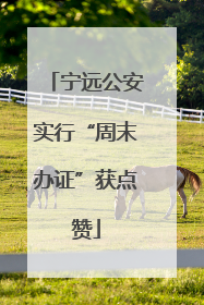 宁远公安实行“周末办证”获点赞