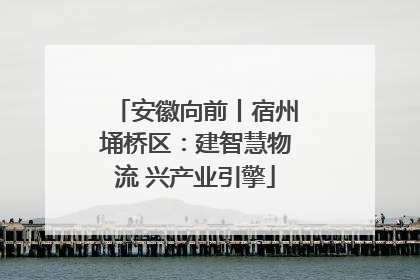 安徽向前丨宿州埇桥区：建智慧物流 兴产业引擎
