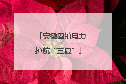 安徽固镇电力护航“三夏”