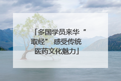 多国学员来华“取经” 感受传统医药文化魅力