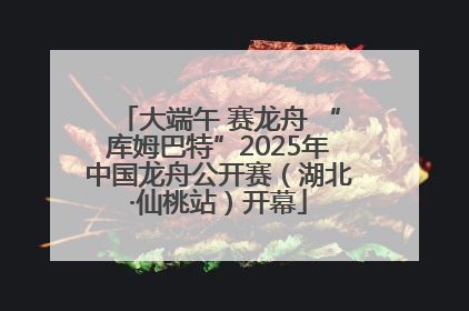 大端午 赛龙舟 “库姆巴特”2025年中国龙舟公开赛（湖北·仙桃站）开幕