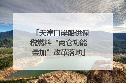 天津口岸船供保税燃料“两仓功能叠加”改革落地