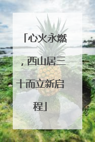 心火永燃，西山居三十而立新启程