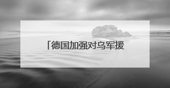 德国加强对乌军援 “是为减少对乌经济援助作铺垫”
