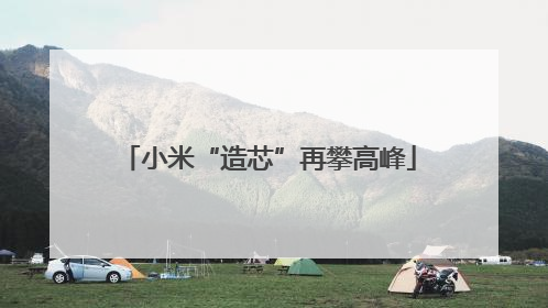 小米“造芯”再攀高峰
