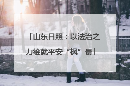 山东日照：以法治之力绘就平安“枫”景