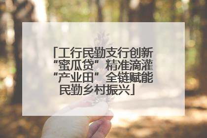 工行民勤支行创新“蜜瓜贷”精准滴灌“产业田”全链赋能民勤乡村振兴