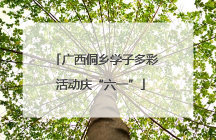 广西侗乡学子多彩活动庆“六一”