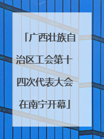 广西壮族自治区工会第十四次代表大会在南宁开幕