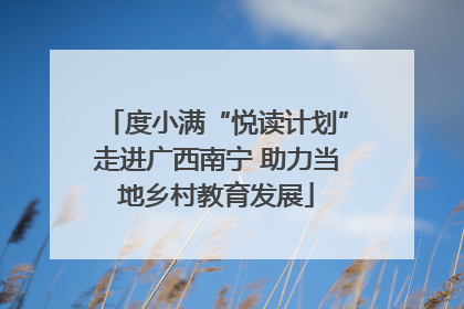 度小满“悦读计划”走进广西南宁 助力当地乡村教育发展