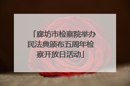 廊坊市检察院举办民法典颁布五周年检察开放日活动