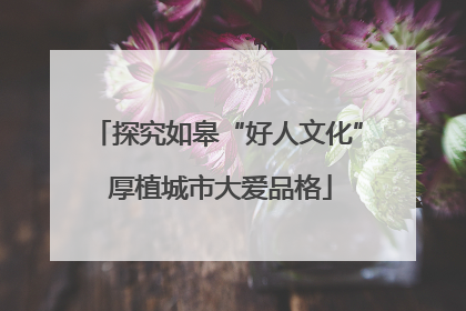 探究如皋“好人文化” 厚植城市大爱品格