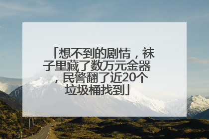 想不到的剧情，袜子里藏了数万元金器，民警翻了近20个垃圾桶找到