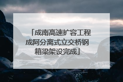 成南高速扩容工程成阿分离式立交桥钢箱梁架设完成