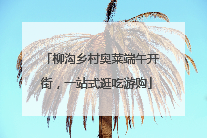 柳沟乡村奥莱端午开街，一站式逛吃游购