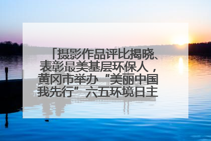 摄影作品评比揭晓、表彰最美基层环保人，黄冈市举办“美丽中国我先行”六五环境日主题宣传活动
