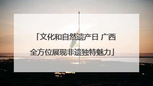 文化和自然遗产日 广西全方位展现非遗独特魅力