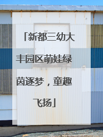 新都三幼大丰园区萌娃绿茵逐梦，童趣飞扬