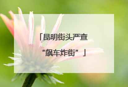 昆明街头严查“飙车炸街”
