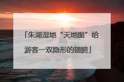 朱湖湿地“天地图”给游客一双隐形的翅膀