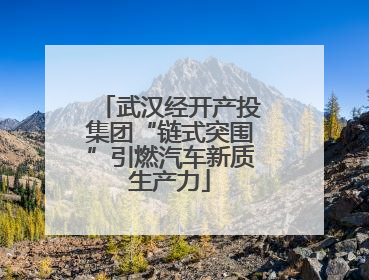 武汉经开产投集团“链式突围”引燃汽车新质生产力