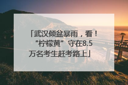 武汉倾盆暴雨，看！“柠檬黄”守在8.5万名考生赶考路上