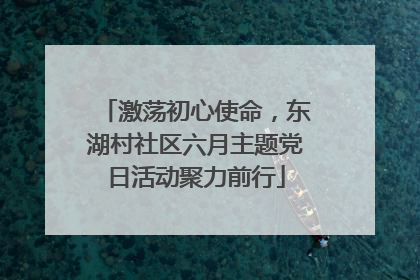 激荡初心使命，东湖村社区六月主题党日活动聚力前行