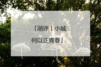 潮评丨小城何以正青春