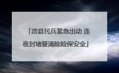 澧县民兵紧急出动 连夜封堵管涌除险保安全