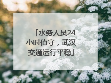 水务人员24小时值守，武汉交通运行平稳