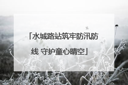 水城路站筑牢防汛防线 守护童心晴空