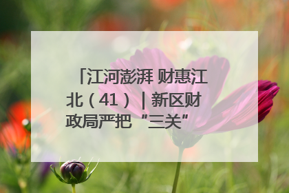 江河澎湃 财惠江北（41）｜新区财政局严把“三关” 绘就“良田美景”