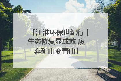 江淮环保世纪行｜生态修复显成效 废弃矿山变青山