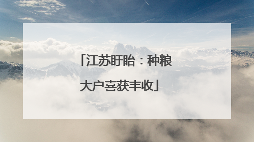 江苏盱眙：种粮大户喜获丰收