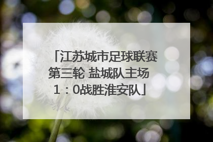 江苏城市足球联赛第三轮 盐城队主场1：0战胜淮安队