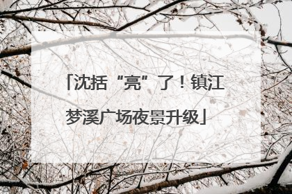沈括“亮”了！镇江梦溪广场夜景升级