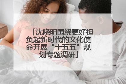 沈晓明围绕更好担负起新时代的文化使命开展“十五五”规划专题调研