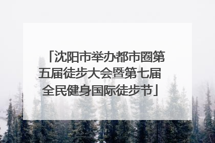 沈阳市举办都市圈第五届徒步大会暨第七届全民健身国际徒步节